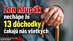Len hlupák nechápe že 13 dôchodky čakajú nás všetkých
